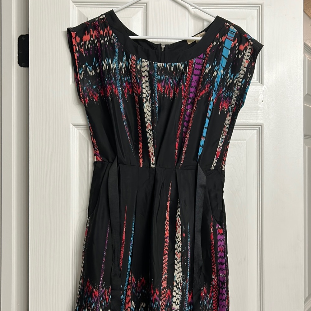 Black pleated dress